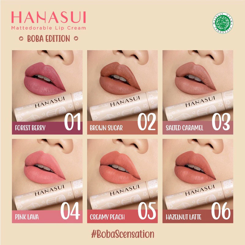 cod original hanasui lip cream boba edition cod original hanasui lip cream boba edition